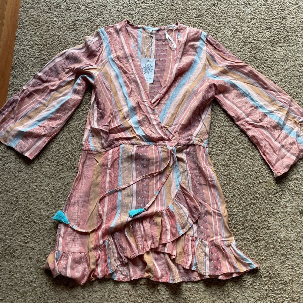 Nwt Blue Island beach cover up size XS